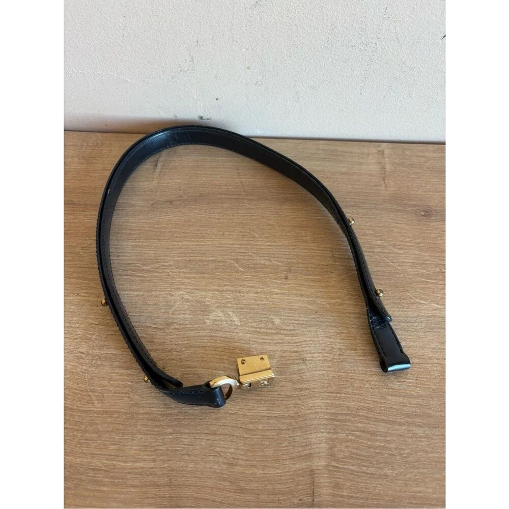 Authentic Louis Vuitton black leather strap